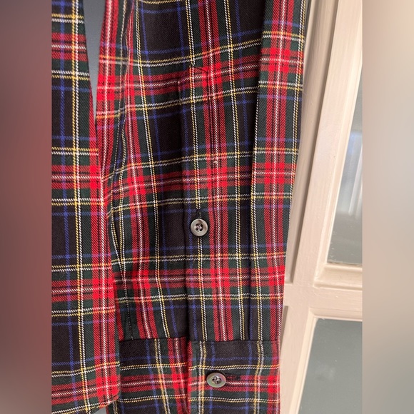 Plaid Oxford shirt in Thomas Mason cotton flannel - GIFTABLE - Picture 6 of 10